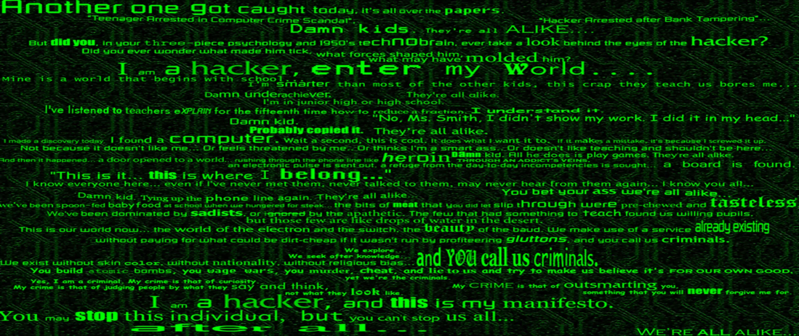 Hacker Manifesto - The Mentor